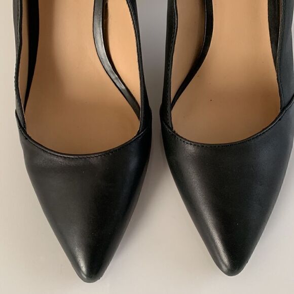 Franco Sarto L-Abree Black Leather Heels Pumps Women’s Shoes Size 9,5 - Picture 5 of 14
